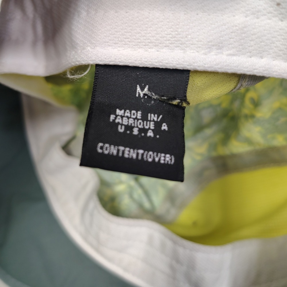 Vintage Patagonia Duckbill Cap Hat Yellow Green 4 Panel Marble Print 2002 52060 - Picture 9 of 11